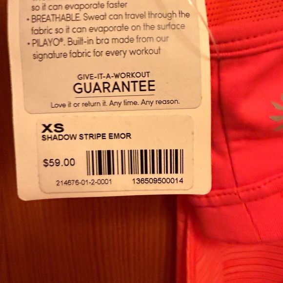 Athleta Shadow Stripe Energize Tank Top Built-In-Bra Size XS NWT - Picture 7 of 14